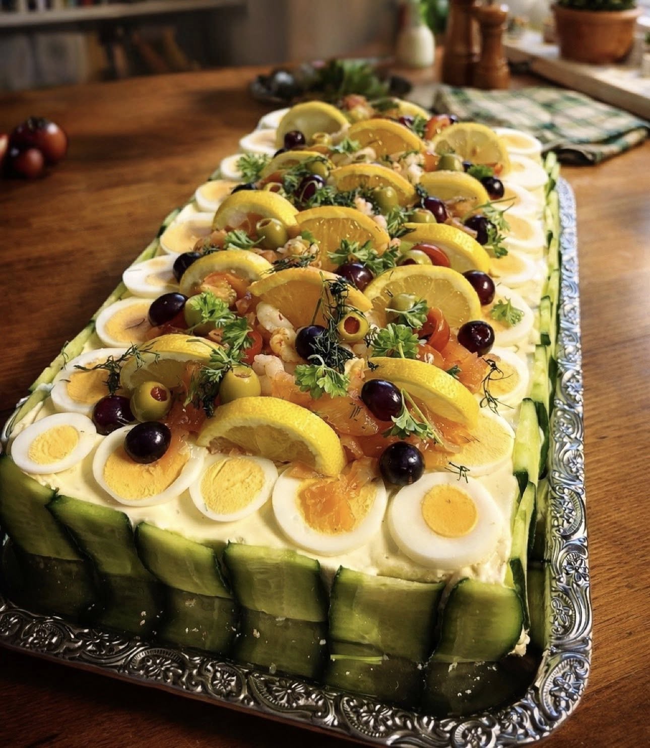 Smörgåstårta – Skaldjur – Matro Catering i Sölvesborg